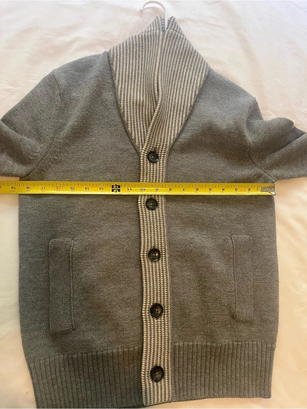 Banana Republic Mad Men Men's Small Merino Wool Shawl Collar Cardigan Sweater
